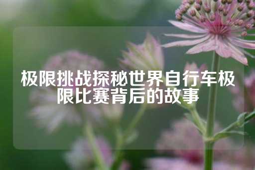 极限挑战探秘世界自行车极限比赛背后的故事