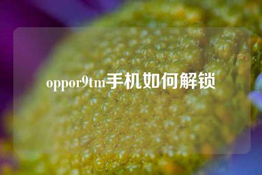 oppor9tm手机如何解锁-第1张图片-皇冠信用盘出租